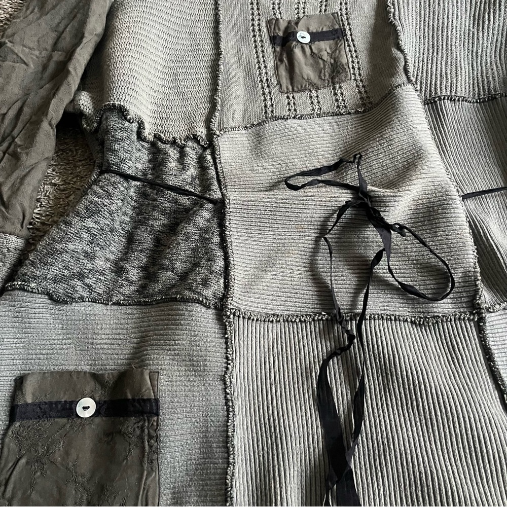 Jackie Loves John Patchwork Sweater Whimsigoth Ar… - image 3